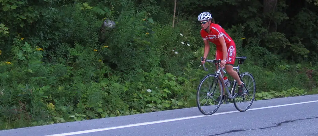 Cyclist Climbing